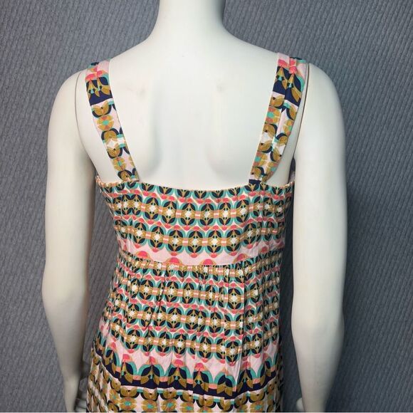 ANTONIO MELANI Multicolor Geometric Sleeveless Maxi Dress Size 8 Art Comfort - Picture 7 of 12